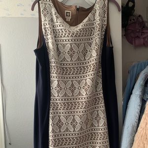 Crochet Sleeveless Anne Klein dress, size 16 like new